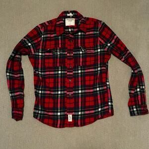 Abercrombie & Fitch Plaid Flannel Muscle Large